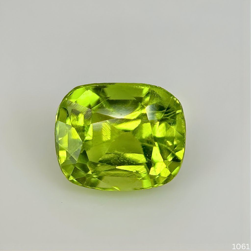 Peridot 1.5ct Emerald Cut Green Loose Gemstone Custom Jewelry Making Supply